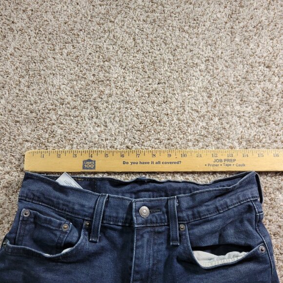 Levis Jeans Mens 29x30 Tag 29x32 Blue 512 Slim Fit Tapered Dark Wash Denim - Picture 2 of 7